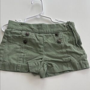 Janie and Jack Olive Green Button-Front Shorts